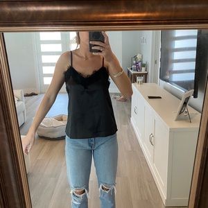 Black lace tank